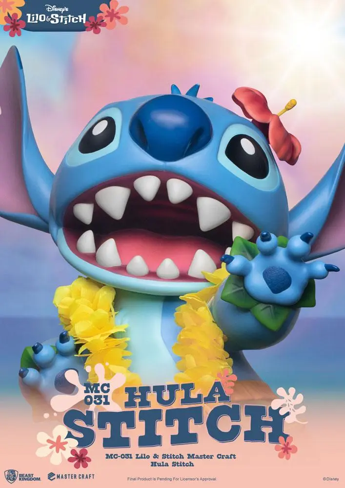 Disney Master Craft Hula Stitch szobor figura 38 cm termékfotó