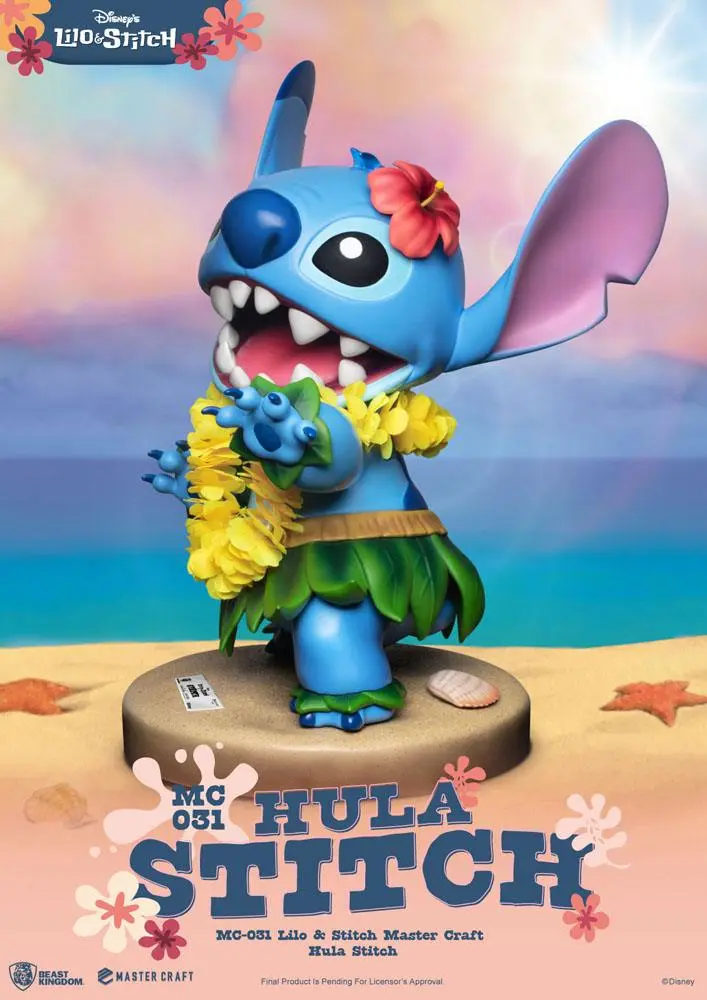 Disney Master Craft Hula Stitch szobor figura 38 cm termékfotó