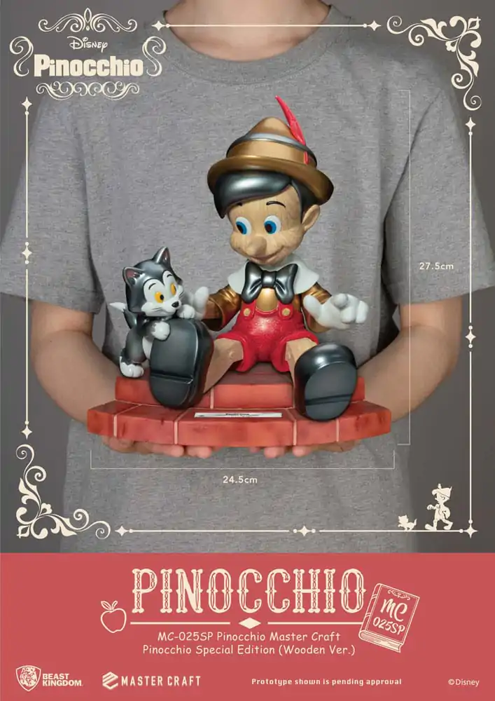 Disney Master Craft Statue Pinocchio Wooden Ver. Special Edition 27 cm termékfotó