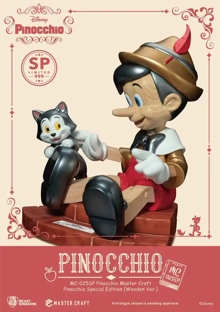 Disney Master Craft Statue Pinocchio Wooden Ver. Special Edition 27 cm termékfotó