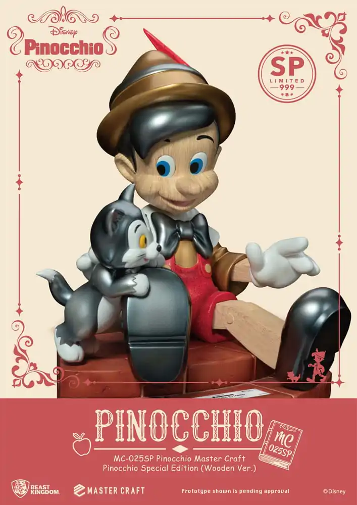 Disney Master Craft Statue Pinocchio Wooden Ver. Special Edition 27 cm termékfotó