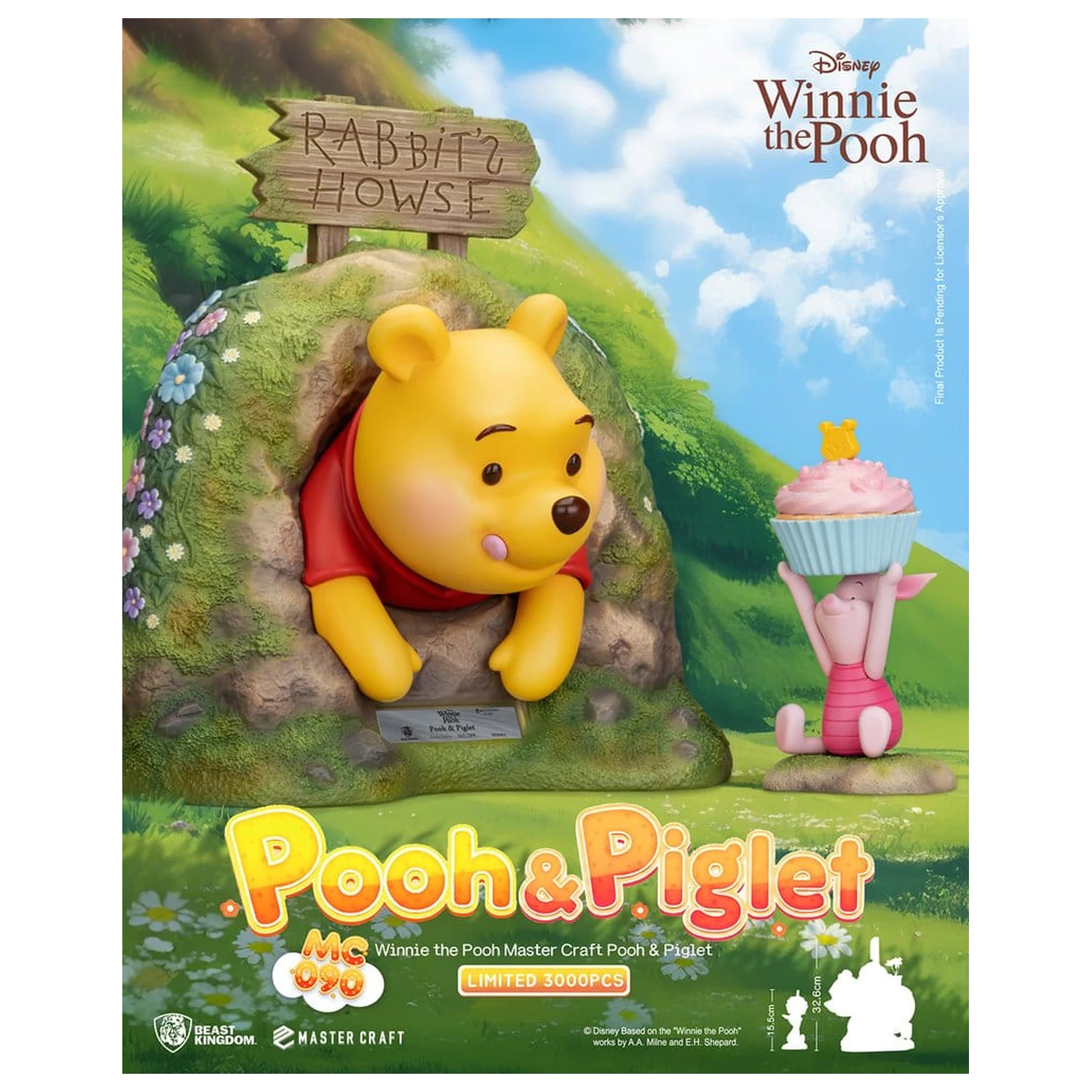 Disney Master Craft Pooh & Piglet szobor figura 33 cm termékfotó