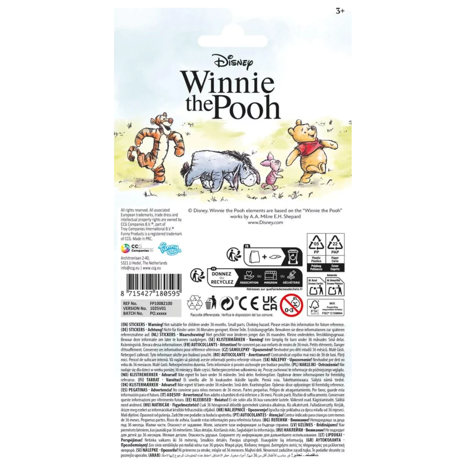 Disney Micimackó Hunny matrica termékfotó