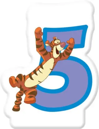 Disney Micimackó tortagyertya, számgyertya termékfotó
