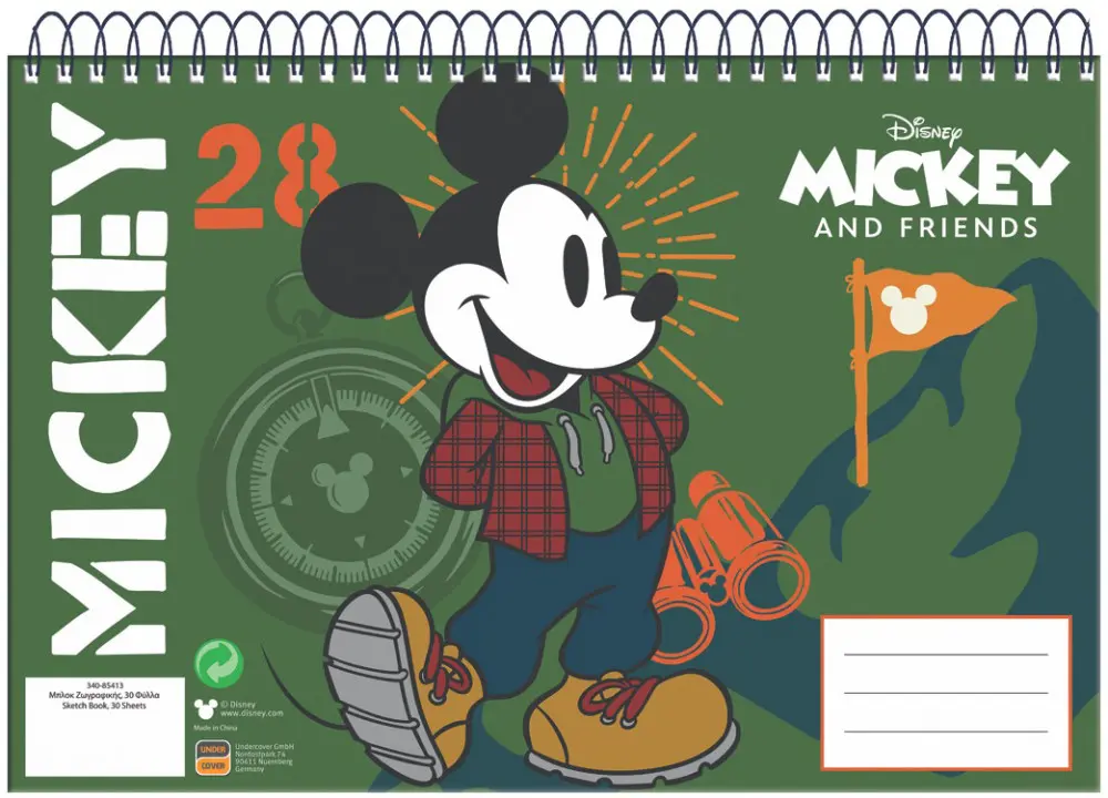 Disney Mickey A/4 spirál vázlatfüzet 30 lapos termékfotó