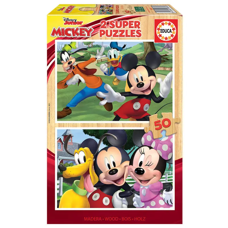 Disney Mickey and Friends fa puzzle 2x50db-os termékfotó