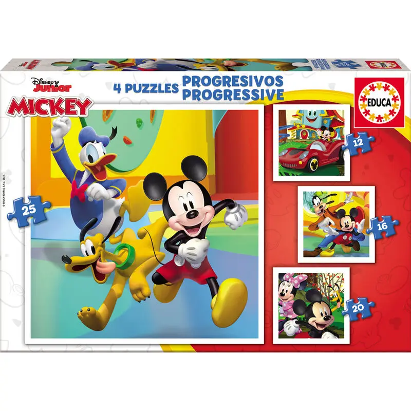 Disney Mickey and Friends progressive puzzle 12-16-20-25db-os termékfotó