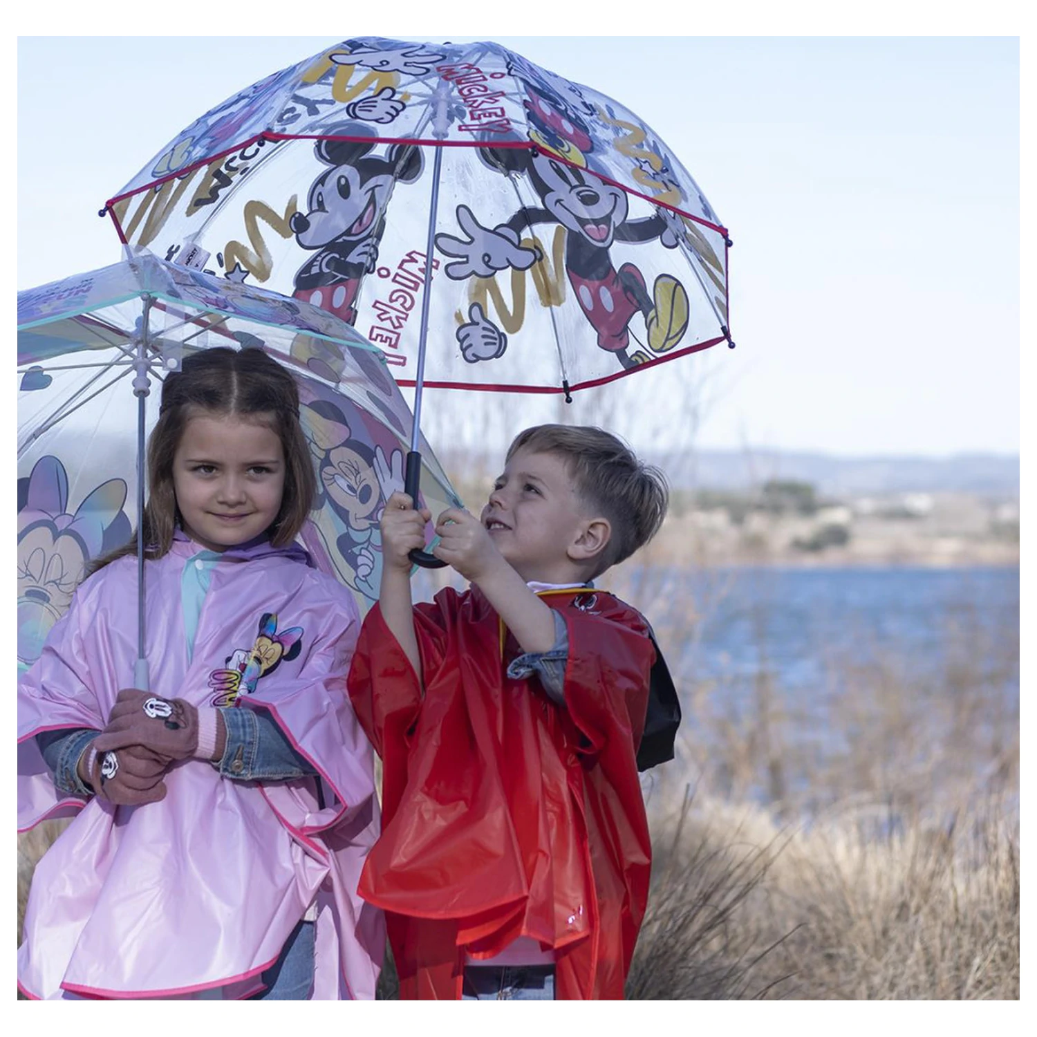 Disney Mickey Cartoon gyerek átlátszó esernyő termékfotó