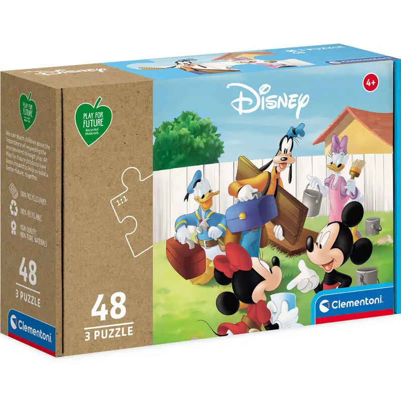 Disney Mickey egér puzzle 3x48db-os termékfotó