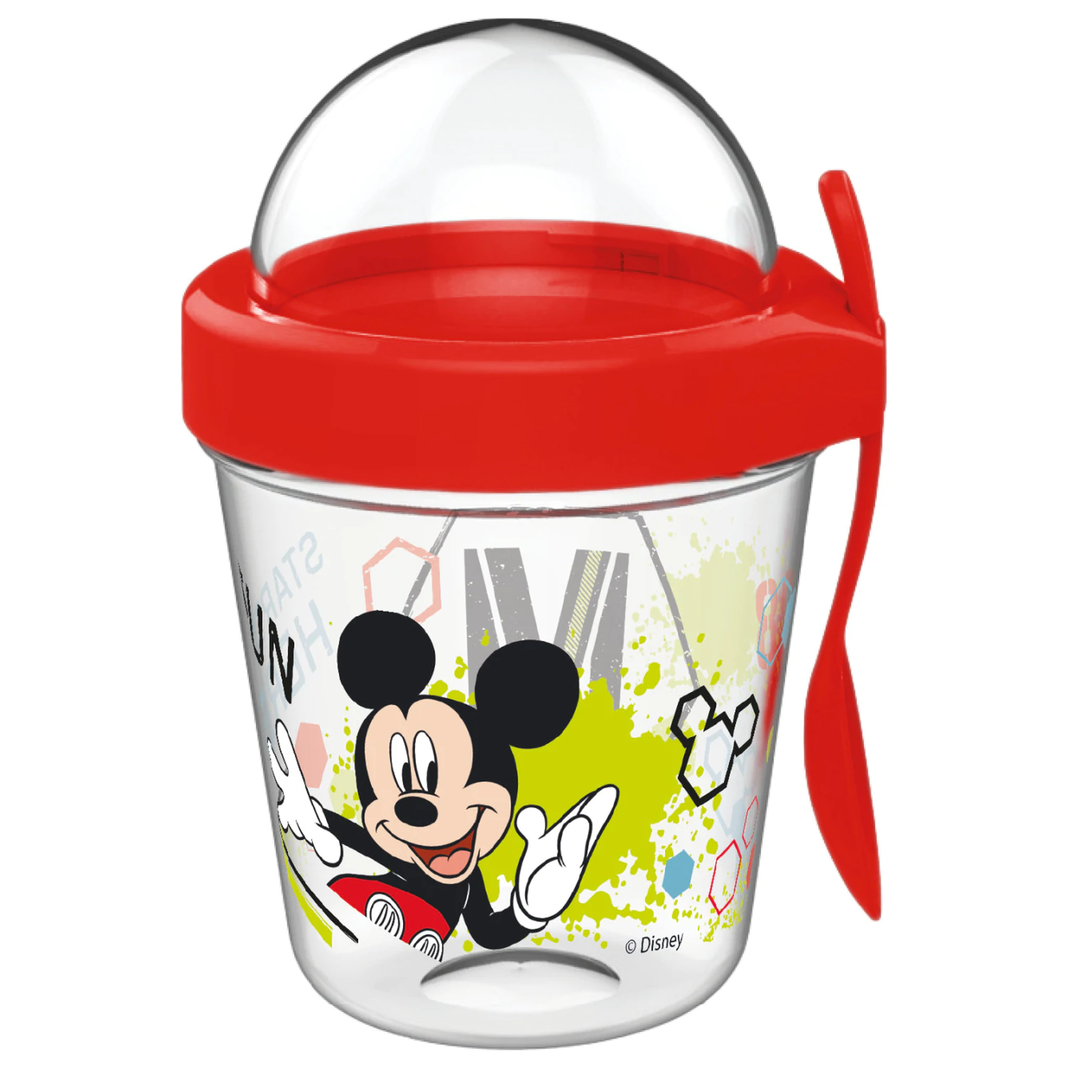 Disney Mickey Fun pohár snack tartó fedéllel és kanállal 350 ml termékfotó