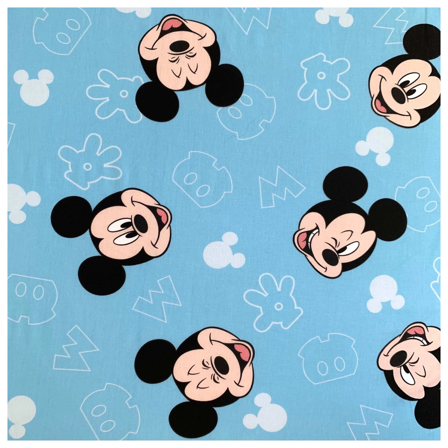 Disney Mickey Funny Head gumis lepedő 90x200 cm termékfotó
