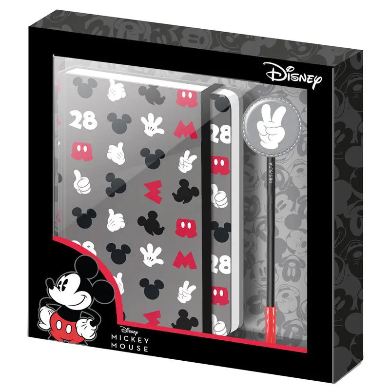 Disney Mickey Grey keményfedeles füzet és toll csomag termékfotó