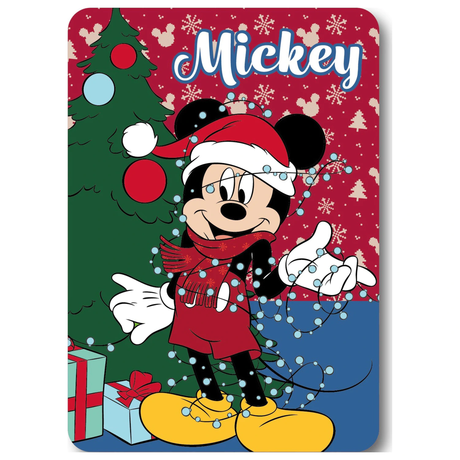 Disney Mickey Lights Karácsonyi polár takaró  termékfotó