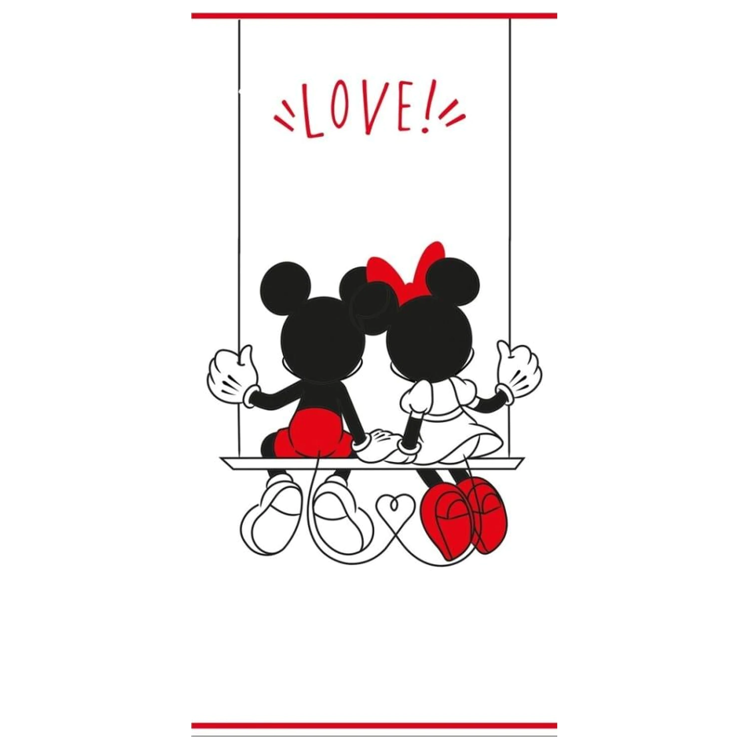 Disney Mickey & Minnie "Love" strandtörölköző 70x140cm termékfotó