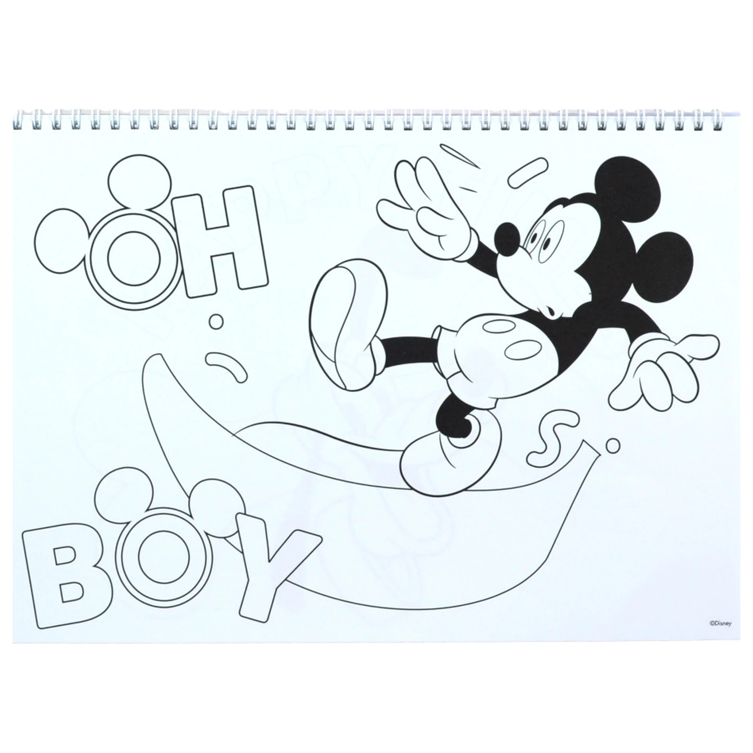 Disney Mickey Oh Boy A/4 spirál vázlatfüzet 40 lapos matricával termékfotó