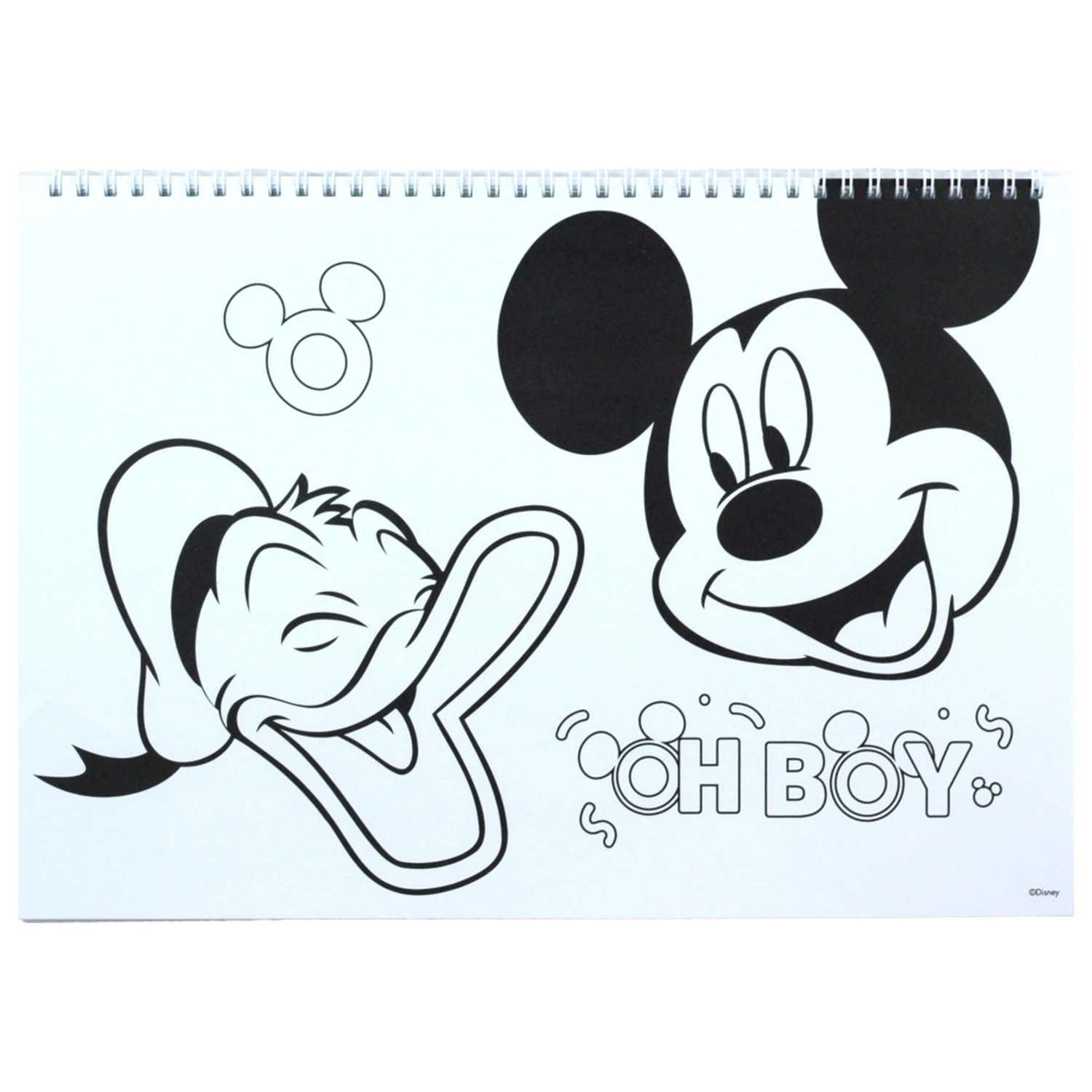 Disney Mickey Oh Boy A/4 spirál vázlatfüzet 40 lapos matricával termékfotó