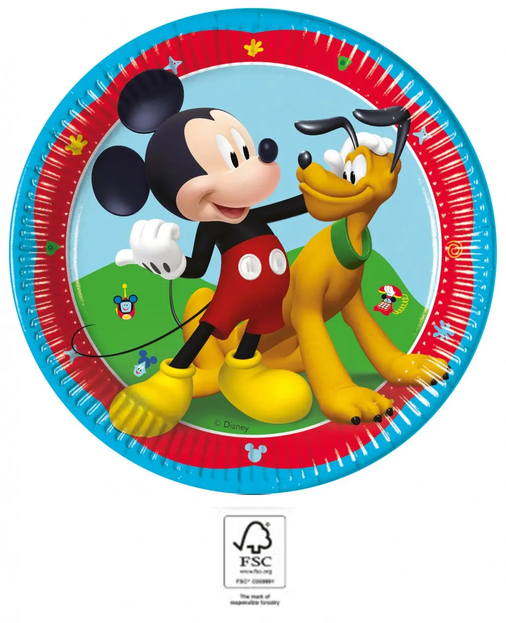 Disney Mickey Rock the House papírtányér 8 db-os 20 cm FSC termékfotó