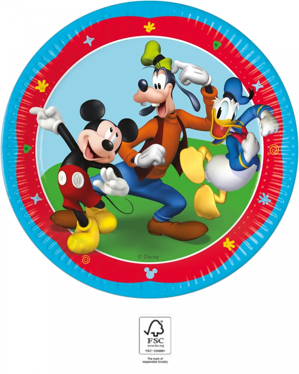 Disney Mickey Rock the House papírtányér 8 db-os 23 cm FSC termékfotó