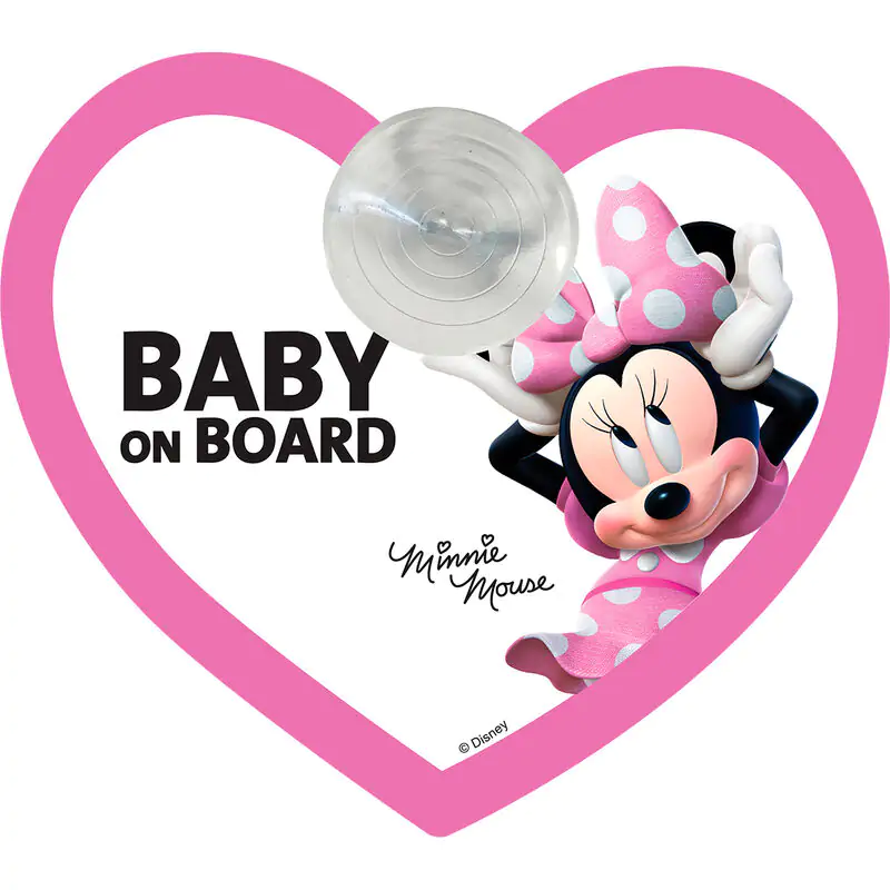 Disney Minnie baby on board ablakra rögzíthető jelzés termékfotó