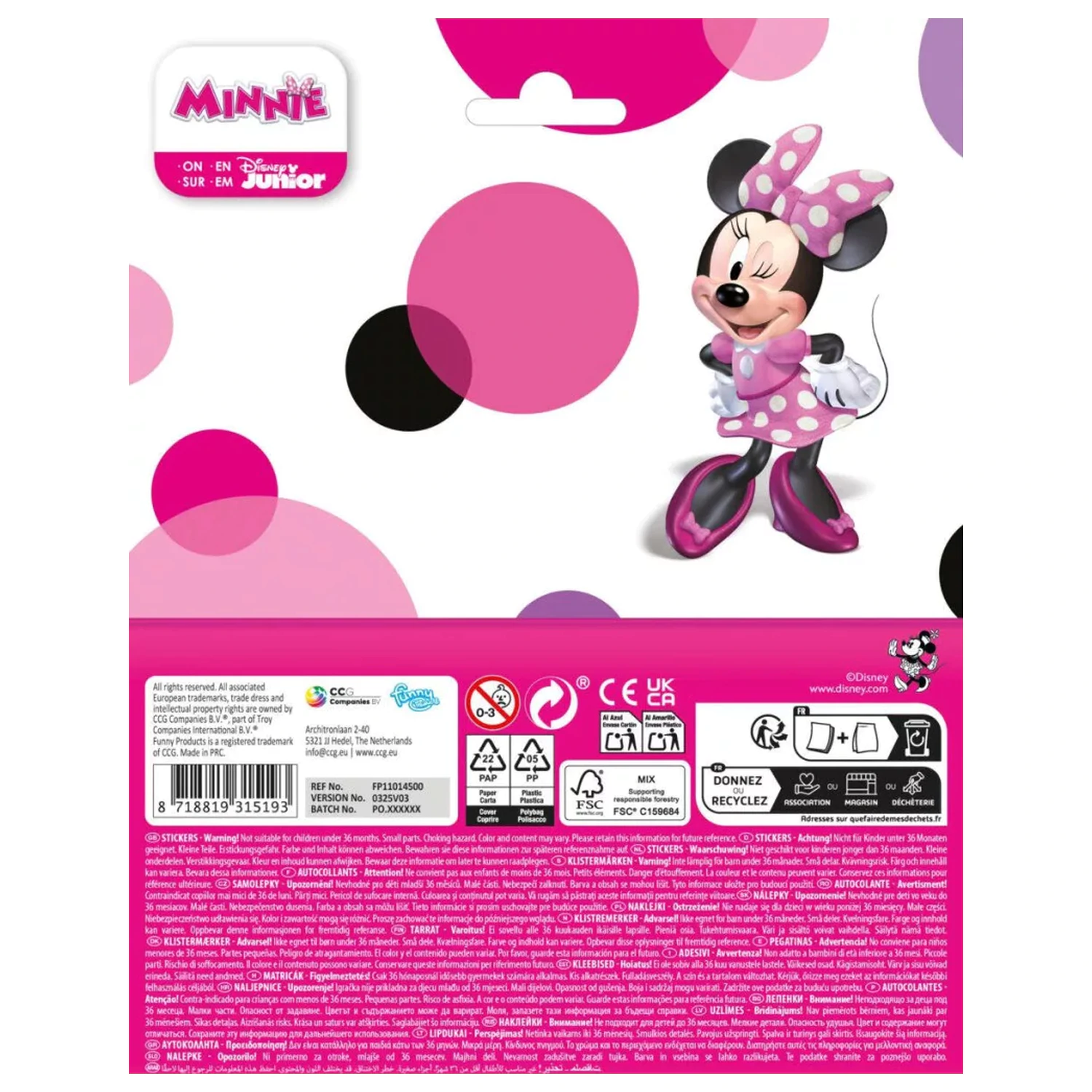 Disney Minnie Big Smile matrica termékfotó