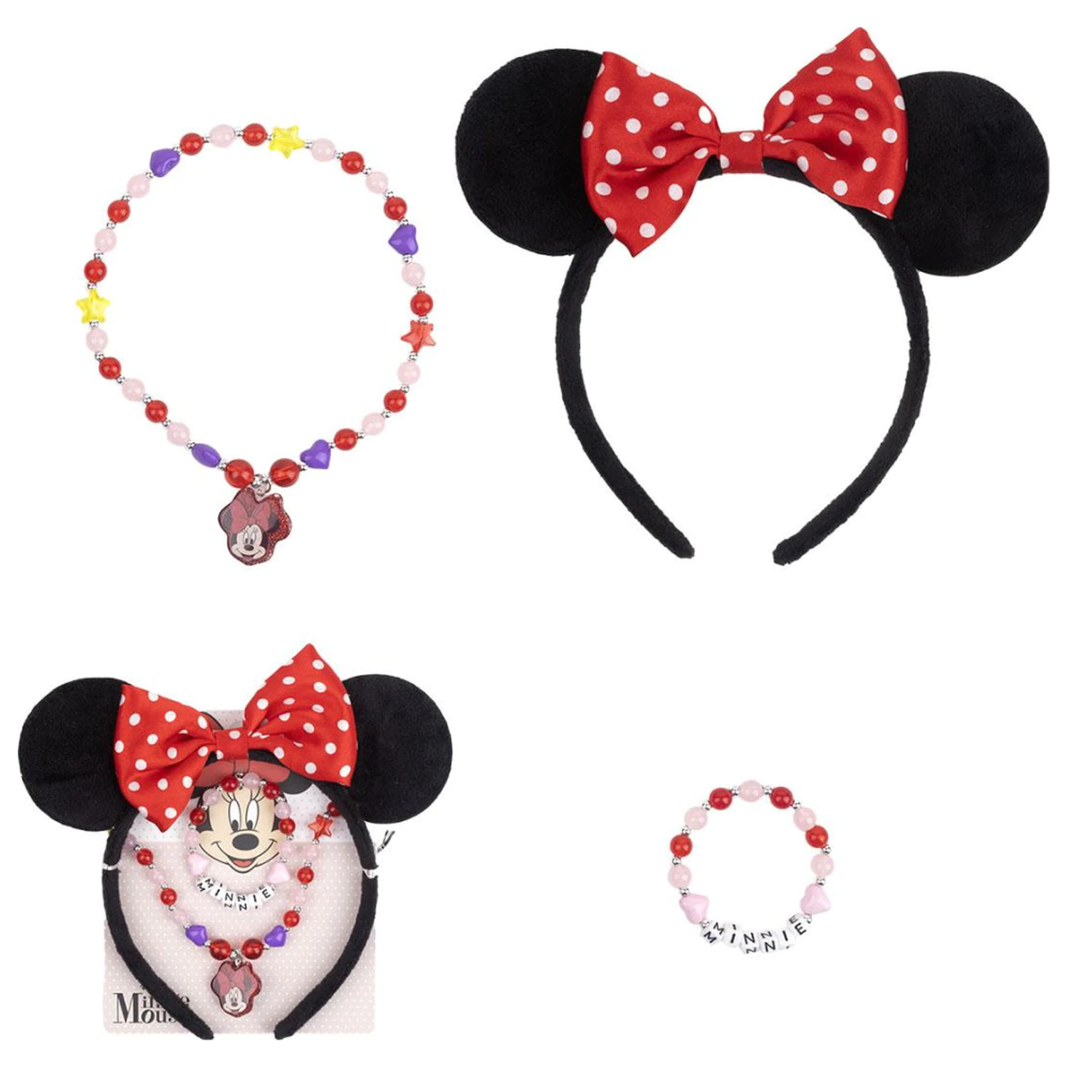 Disney Minnie Charm ékszer és hajpánt szett termékfotó