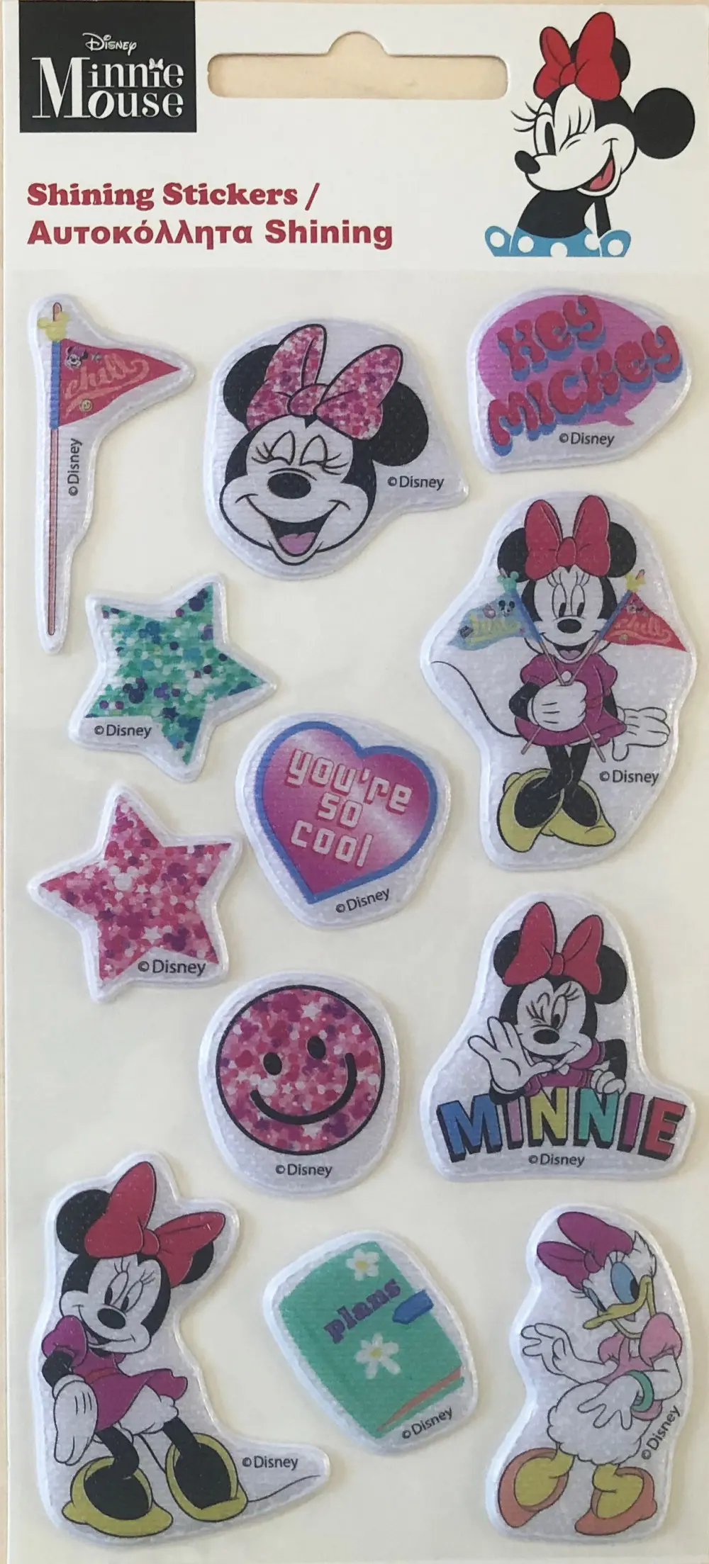 Disney Minnie csillogó pufi szivacs matrica szett termékfotó