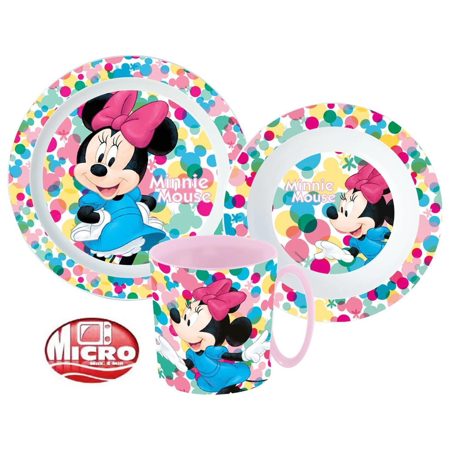 Disney Minnie Feel Good étkészlet, micro műanyag szett bögrével 350 ml termékfotó
