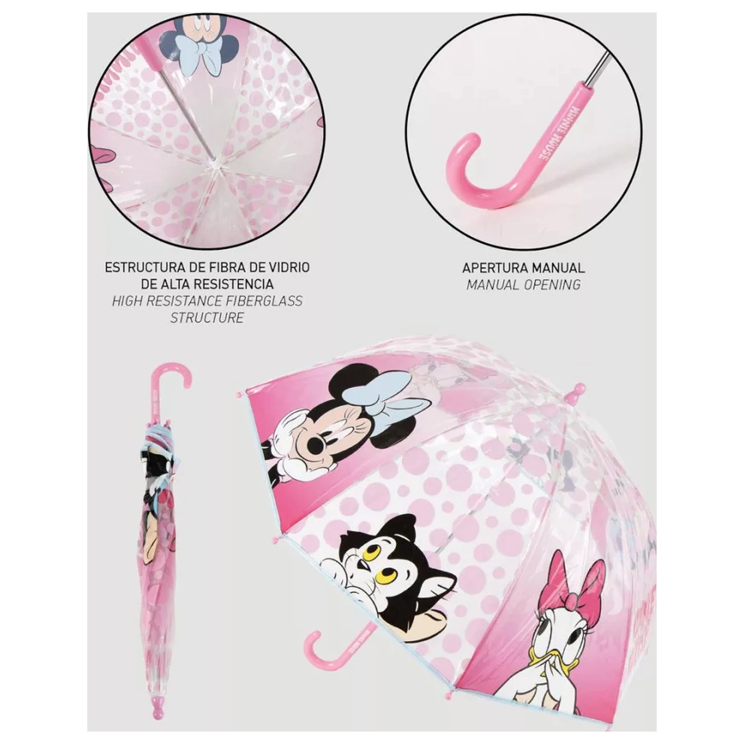 Disney Minnie Friends Forever gyerek átlátszó esernyő Ø71 cm termékfotó