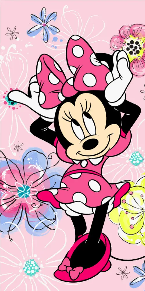 Disney Minnie fürdőlepedő, strand törölköző Pink Bow 70*140cm termékfotó