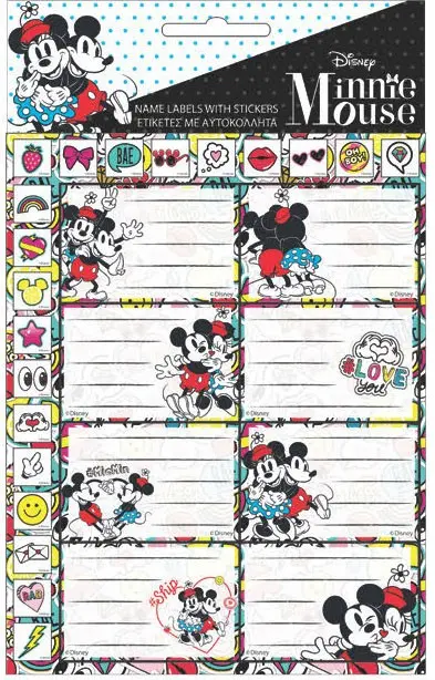 Disney Minnie füzetcímke matricával 16 db-os termékfotó
