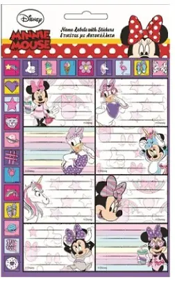 Disney Minnie füzetcímke matricával 16 db-os termékfotó
