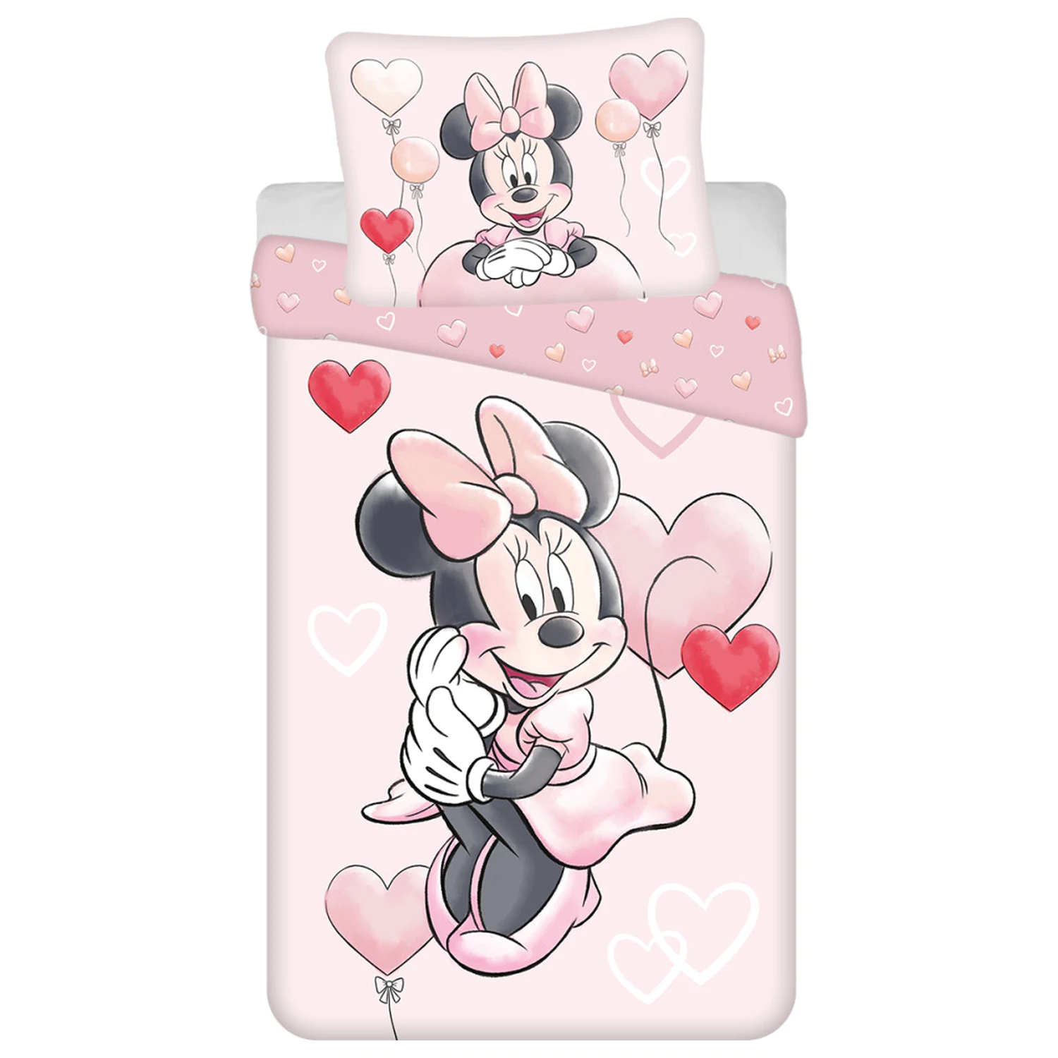 Disney Minnie Heart Balloons ágyneműhuzat 140×200cm, 70×90 cm termékfotó