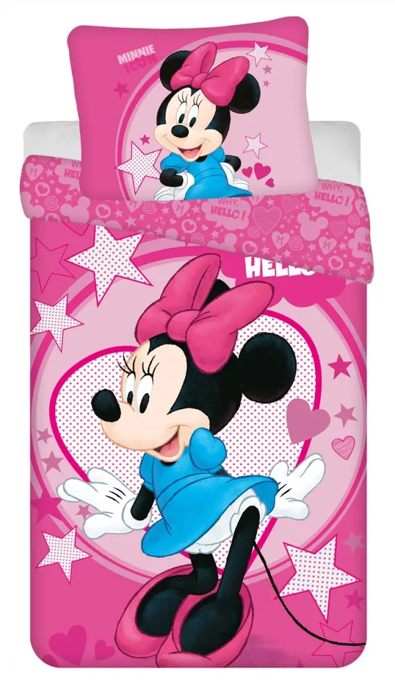 Disney Minnie Hello mikroszálas ágyneműhuzat 140×200cm, 70×90 cm termékfotó