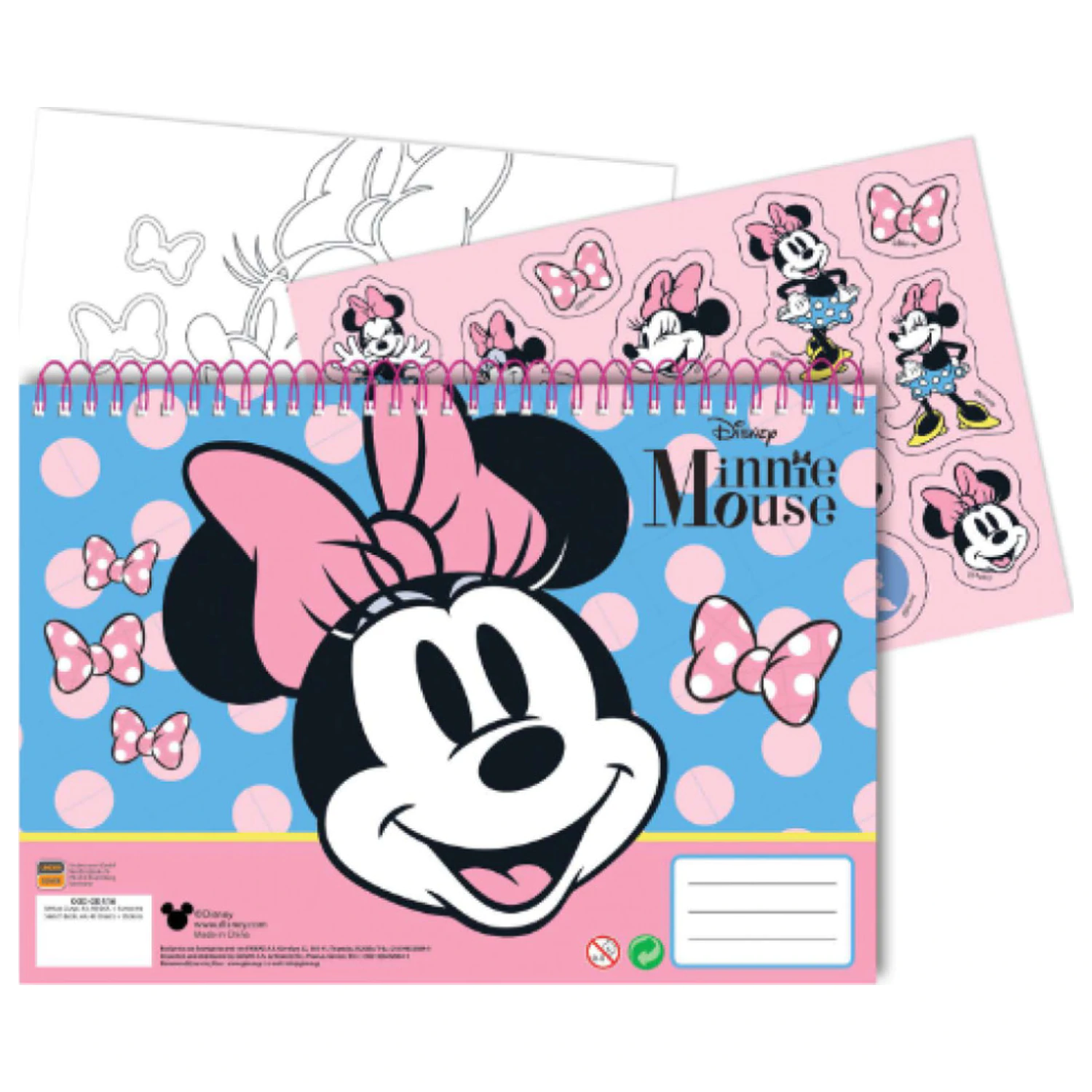 Disney Minnie Joy A/4 spirál vázlatfüzet 40 lapos matricával termékfotó