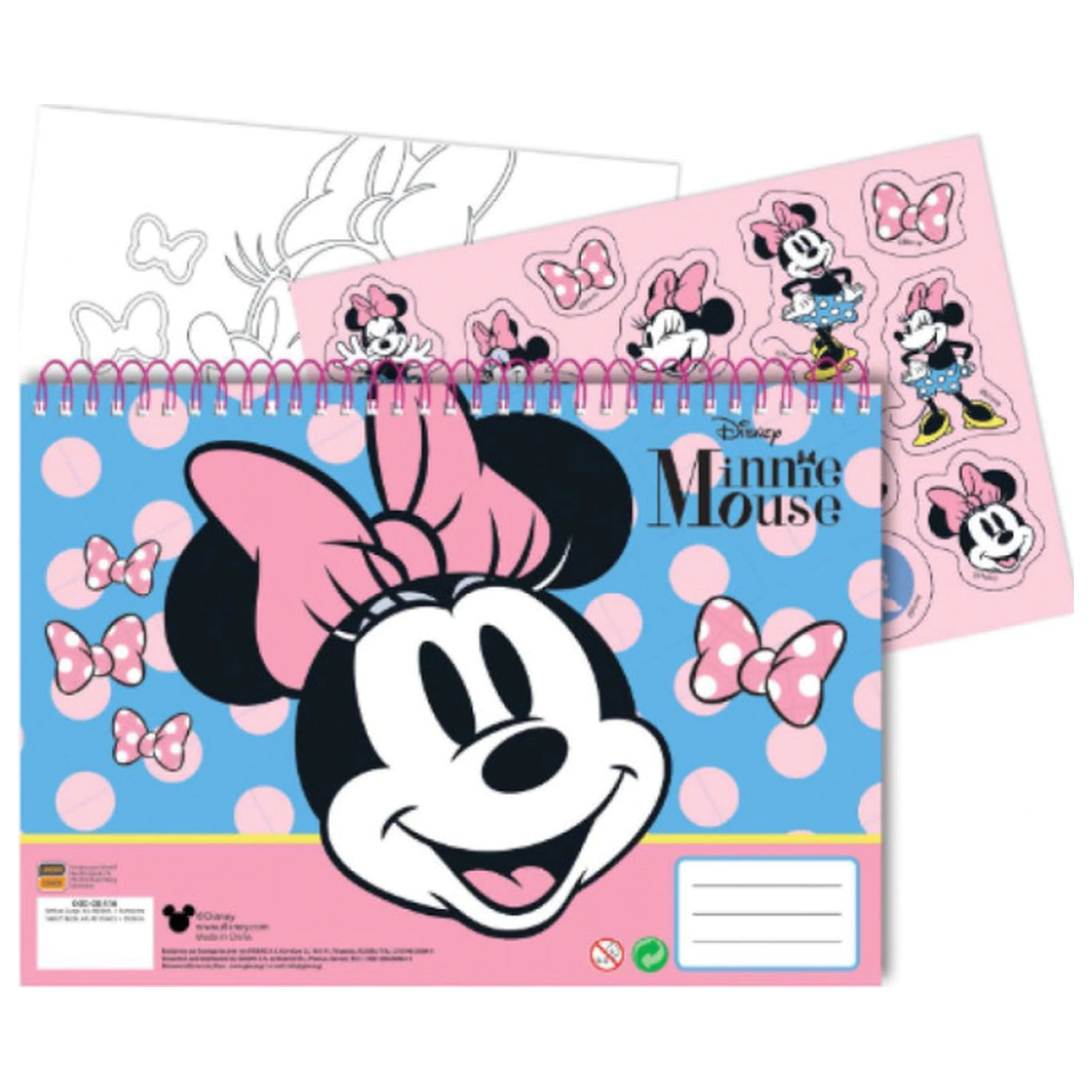 Disney Minnie Joy A/4 spirál vázlatfüzet 40 lapos matricával termékfotó