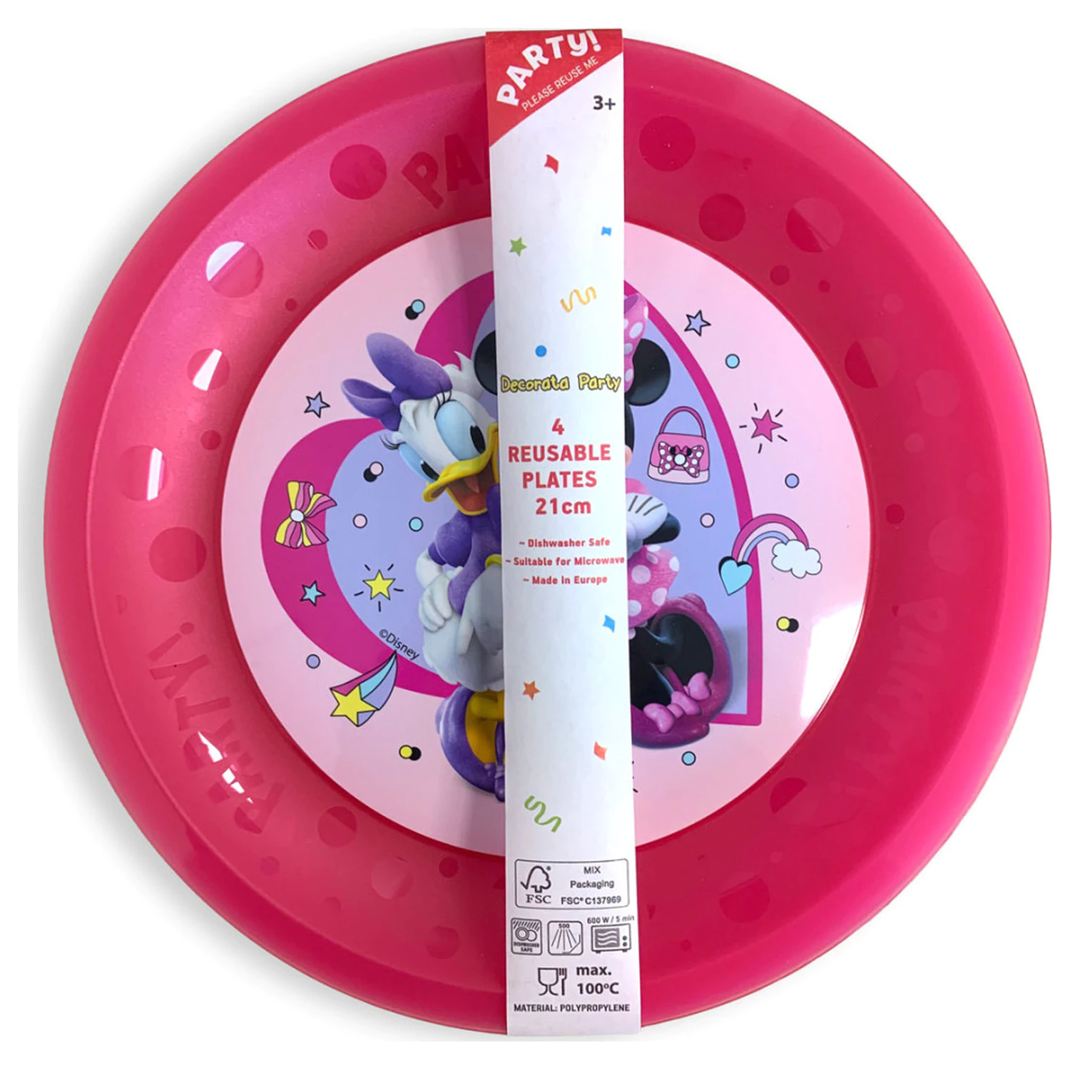 Disney Minnie Junior micro prémium műanyag lapostányér 4 db-os szett 21 cm termékfotó