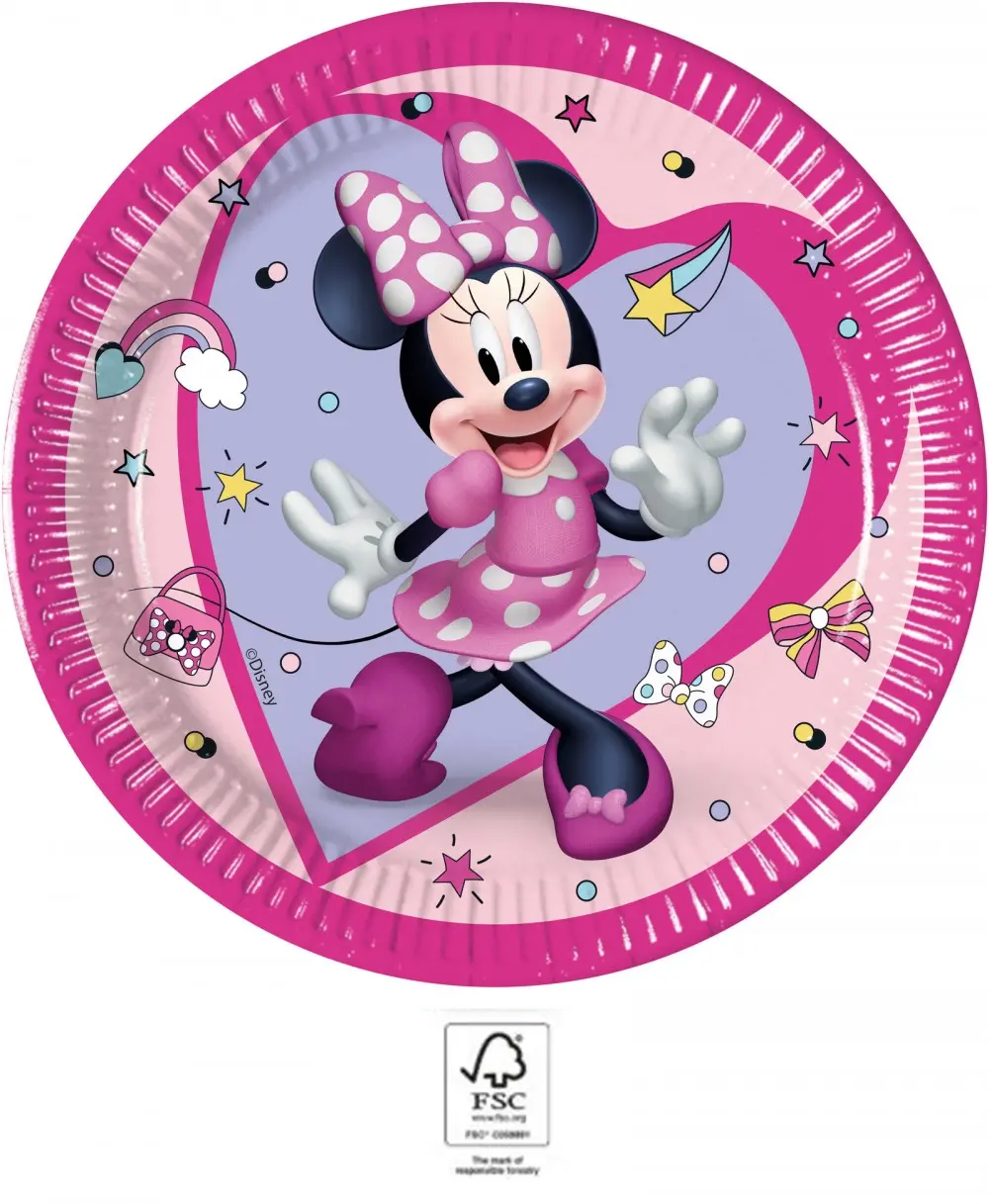 Disney Minnie Junior papírtányér 8 db-os 20 cm FSC termékfotó