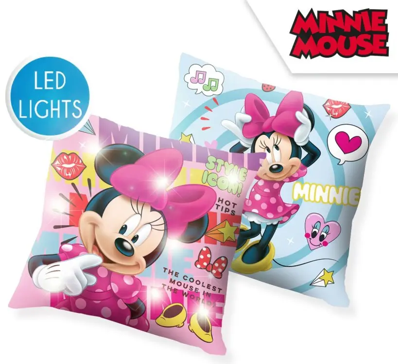 Disney Minnie LED világító párna, díszpárna 40*40 cm termékfotó