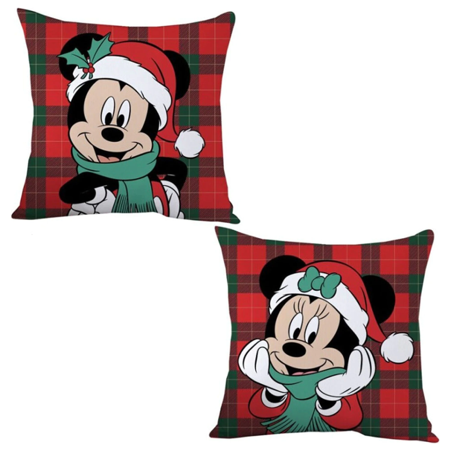 Disney Minnie, Mickey Winter karácsonyi párna, díszpárna 35x35 cm termékfotó