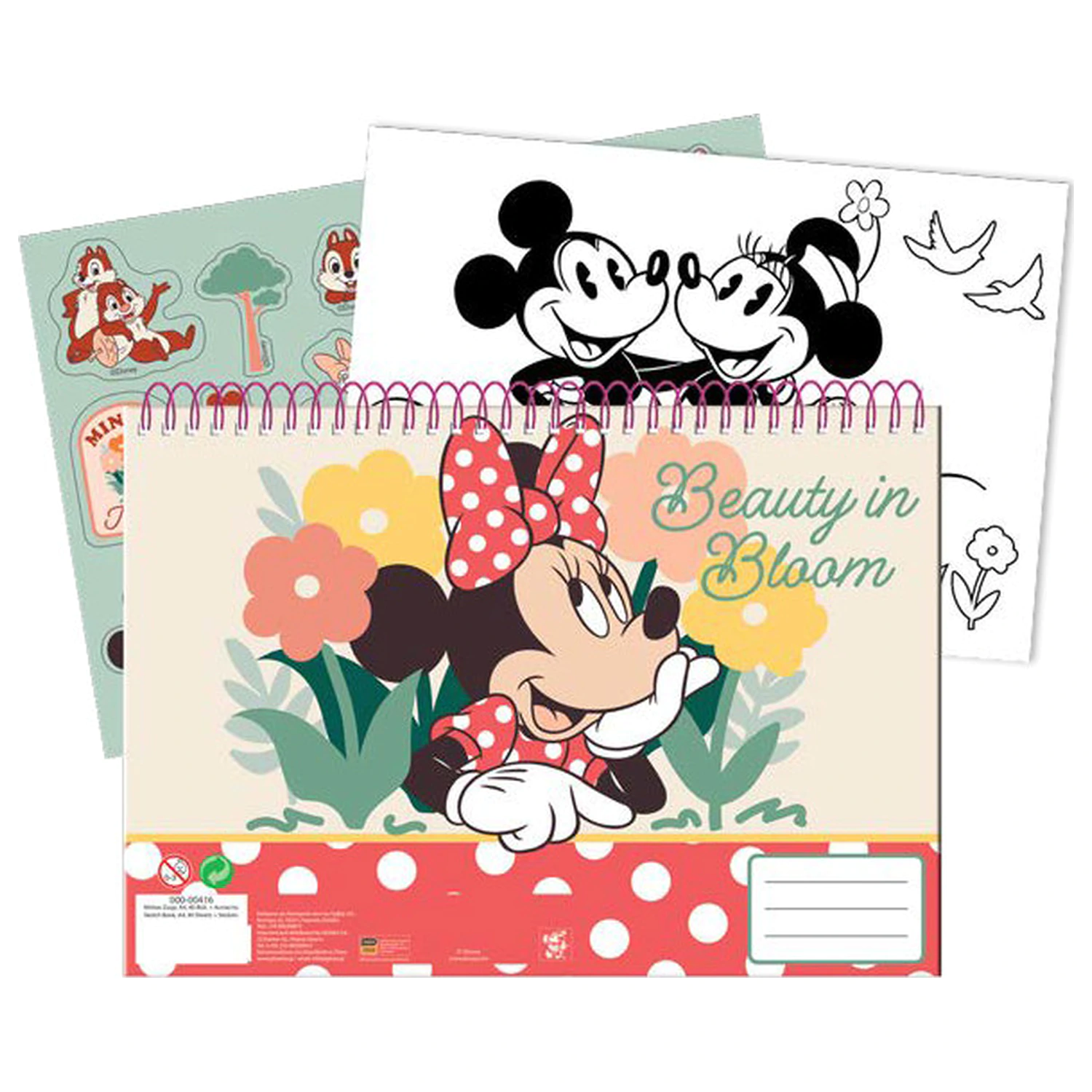 Disney Minnie Nomadic Spirit A/4 spirál vázlatfüzet 40 lapos matricával termékfotó