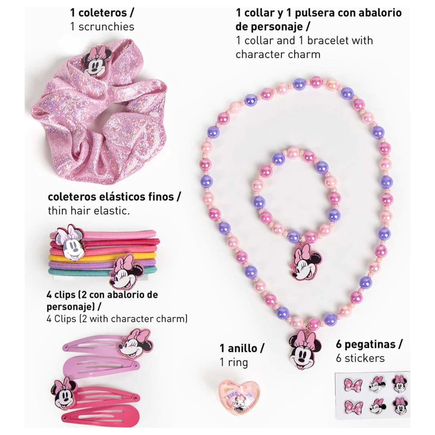 Disney Minnie Pink hajkiegészítő és ékszer szett 15 db-os termékfotó