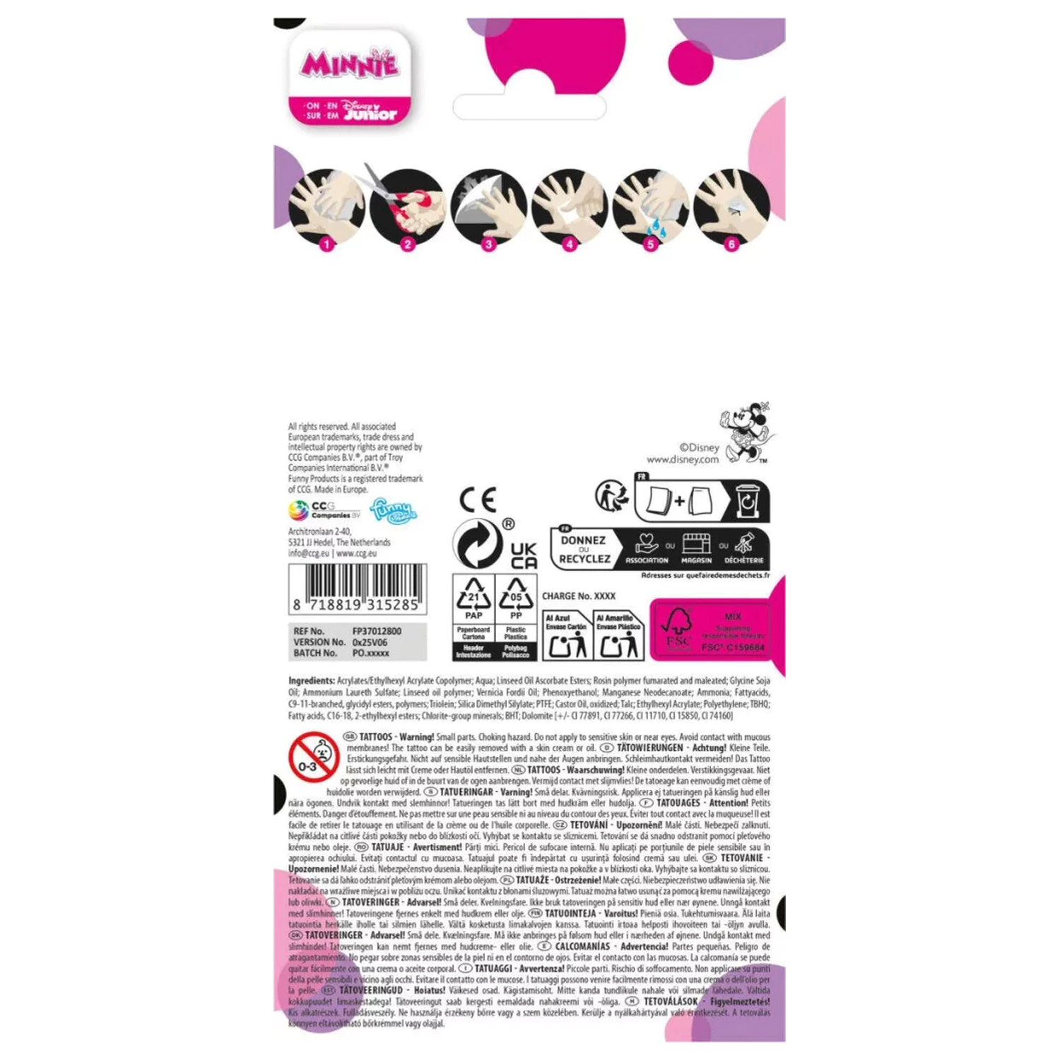 Disney Minnie Smile tetkó 12 db-os termékfotó