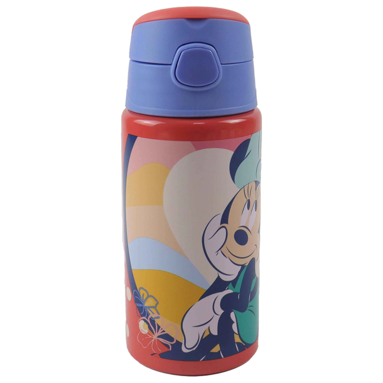 Disney Minnie Summer alumínium szívószálas kulacs akasztóval 500 ml termékfotó