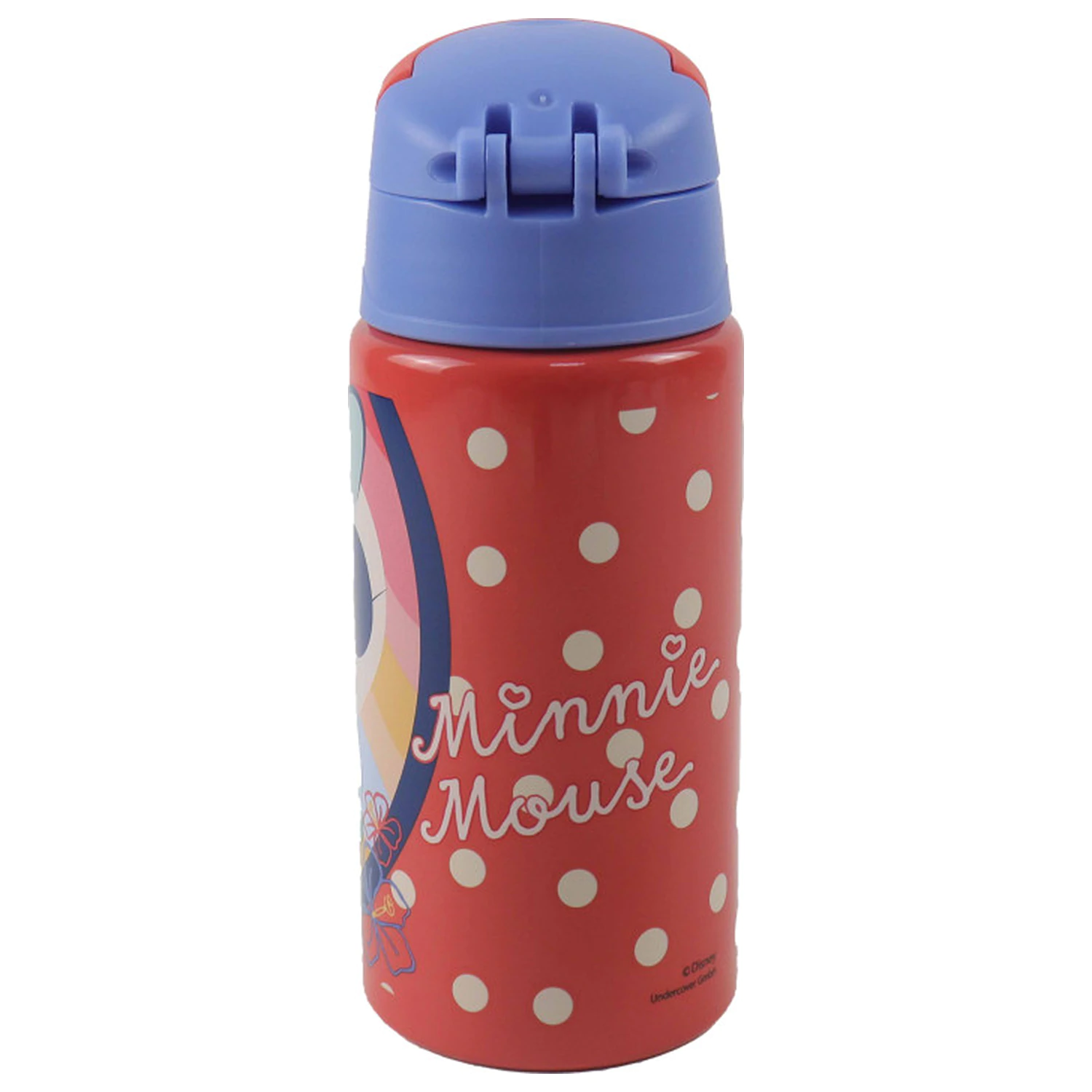 Disney Minnie Summer alumínium szívószálas kulacs akasztóval 500 ml termékfotó