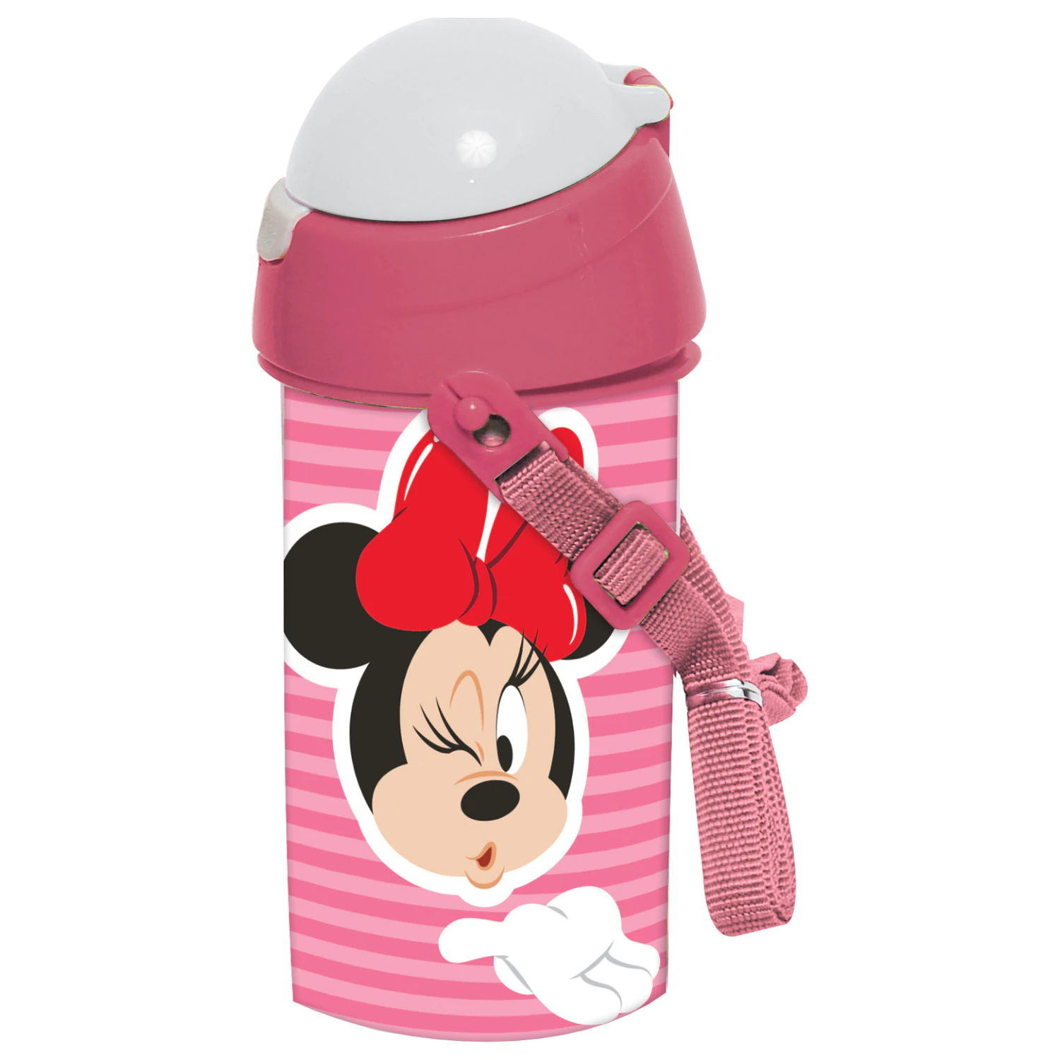 Disney Minnie Wink műanyag szívószálas kulacs akasztóval 500 ml termékfotó