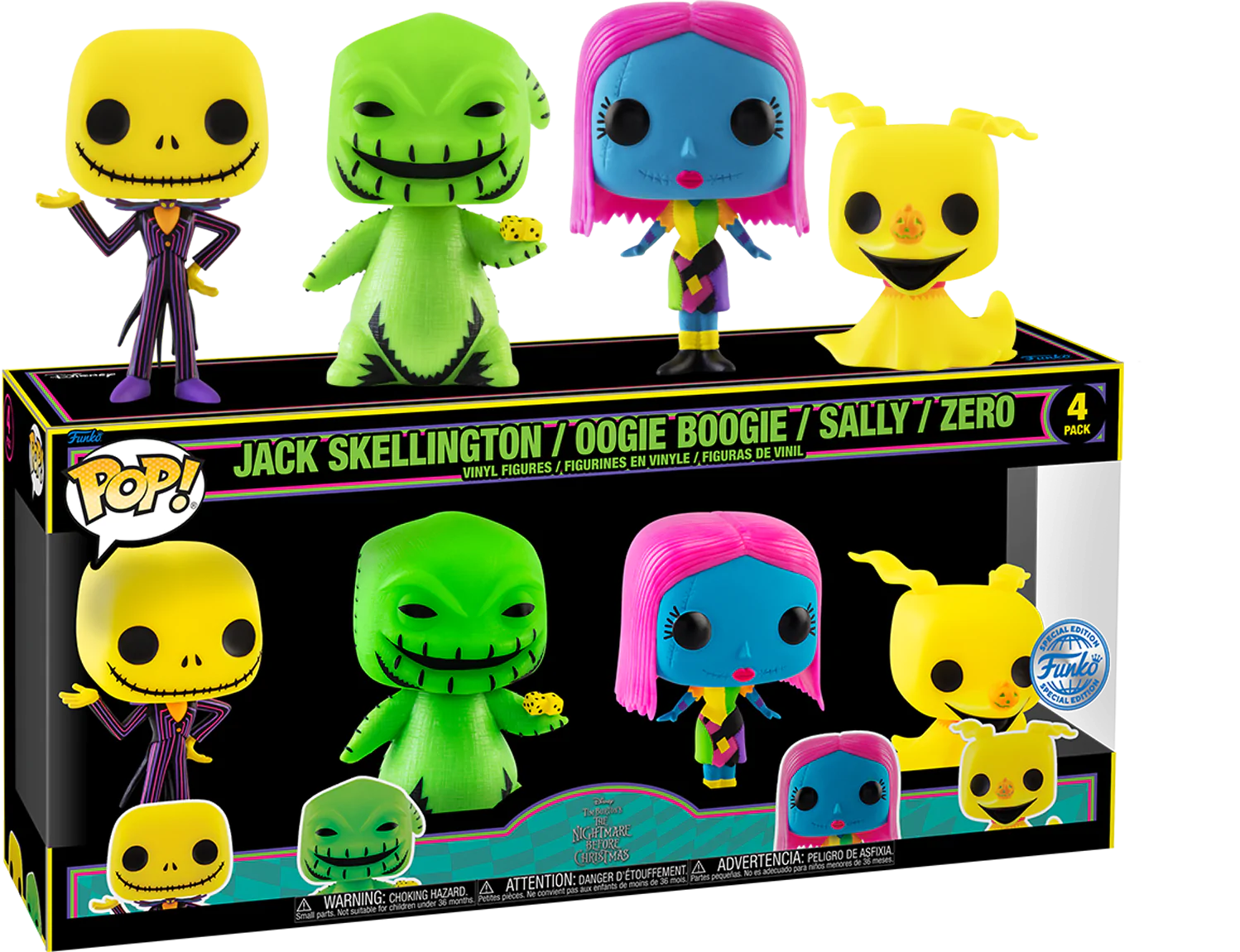 Disney Nightmare before Christmas (EMEA) Funko POP! Movies Vinyl figura 4 db-os csomag 9 cm termékfotó