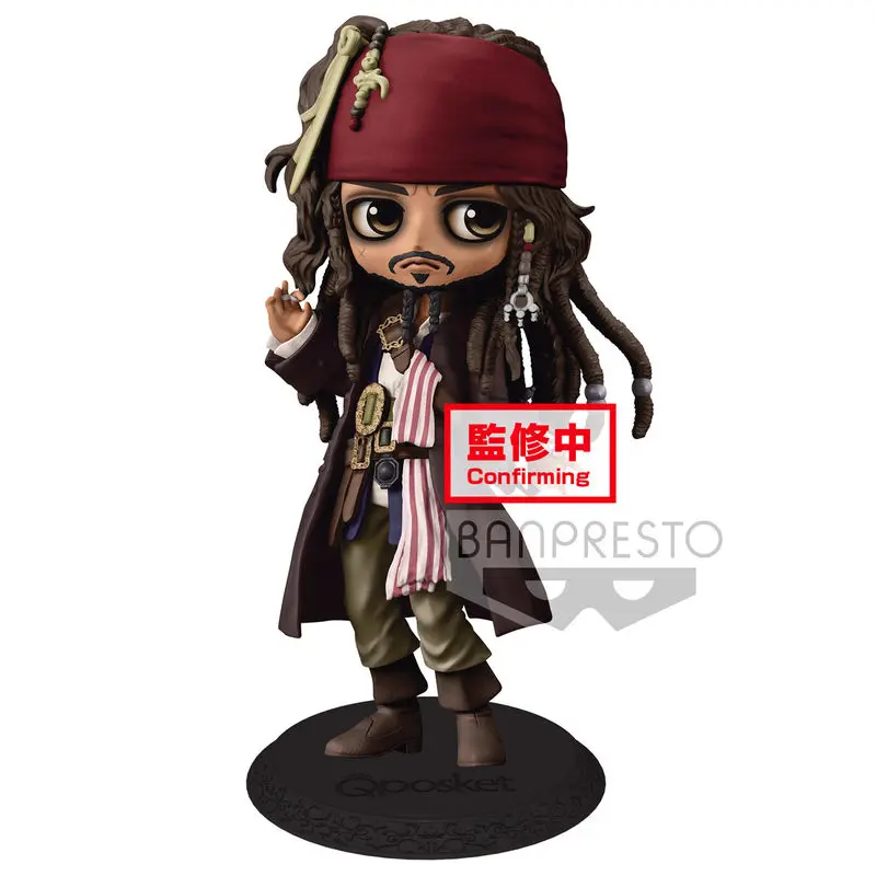 Disney Pirates of the Caribbean Jack Sparrow Q Posket A figura 14cm termékfotó