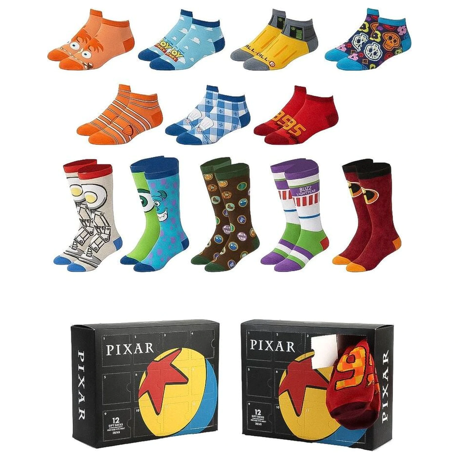Disney Pixar 12 db-os felnőtt zokni csomag termékfotó