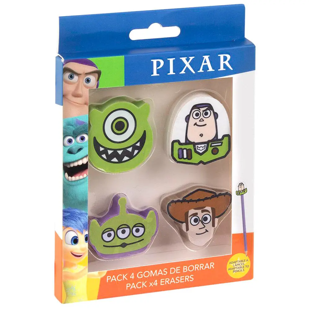 Disney Pixar 4db-os radír csomag termékfotó
