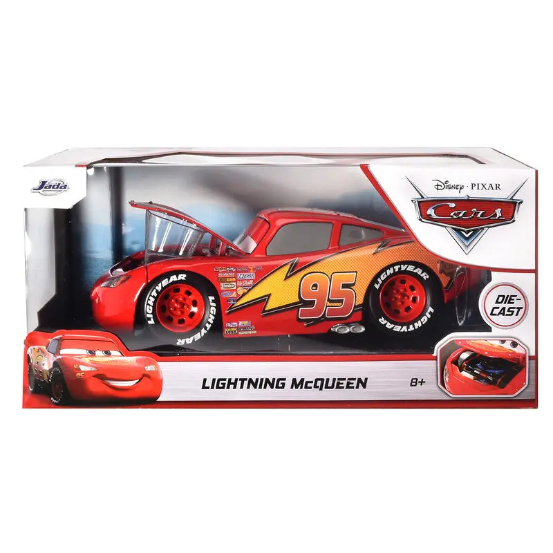 Disney Pixar Cars Villám McQueen fém autómodell 1/24 termékfotó